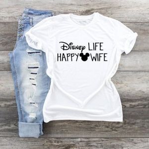 'Disney Life Happy Wife' Custom Tee